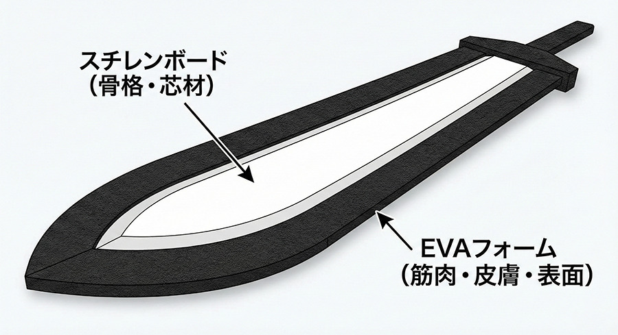 スチレンボード武器