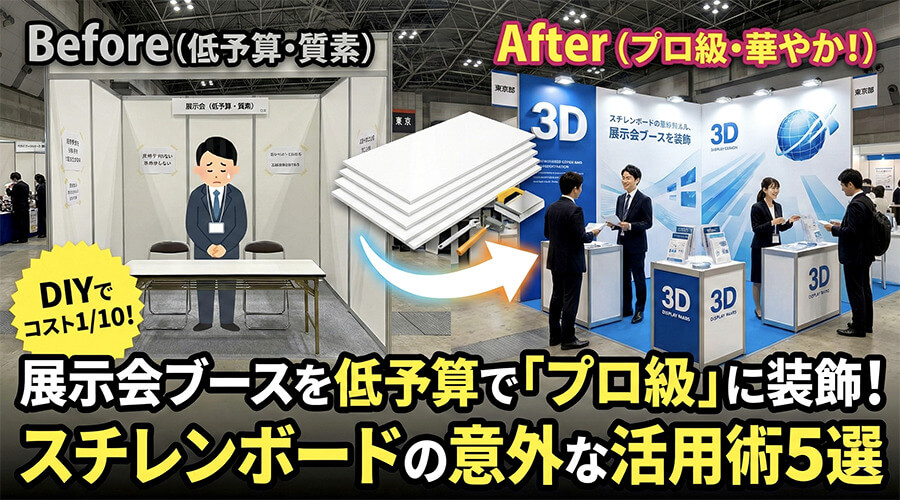 展示会ブースを低予算で「プロ級」に装飾！スチレンボードの意外な活用術5選