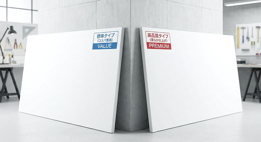 大判スチレンボードの比較画像